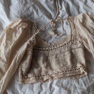 Free People Cynthia Crochet Top XS